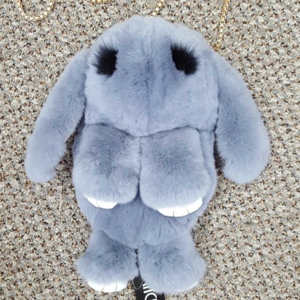 Rex Rabbit Fur Purse - Picture 1 of 5